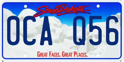 SD license plate 0CAQ56