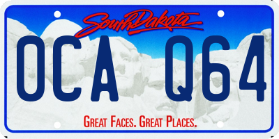 SD license plate 0CAQ64