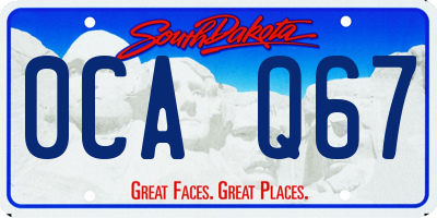 SD license plate 0CAQ67