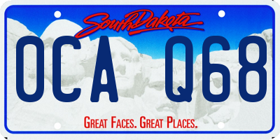 SD license plate 0CAQ68