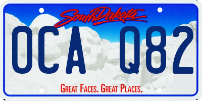 SD license plate 0CAQ82