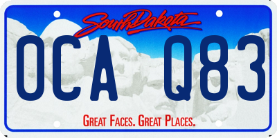 SD license plate 0CAQ83