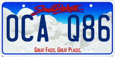 SD license plate 0CAQ86