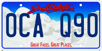 SD license plate 0CAQ90