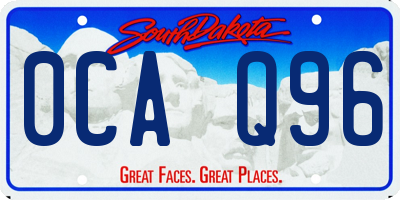 SD license plate 0CAQ96