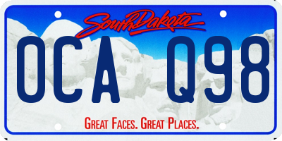 SD license plate 0CAQ98