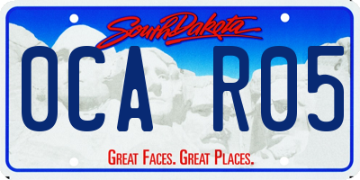 SD license plate 0CAR05