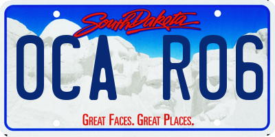SD license plate 0CAR06