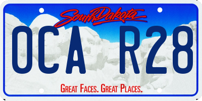 SD license plate 0CAR28