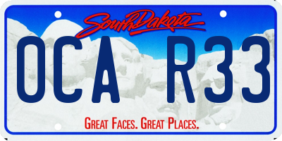 SD license plate 0CAR33