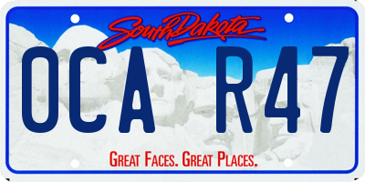 SD license plate 0CAR47