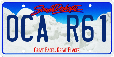 SD license plate 0CAR61