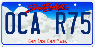 SD license plate 0CAR75