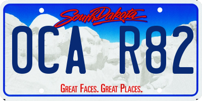 SD license plate 0CAR82