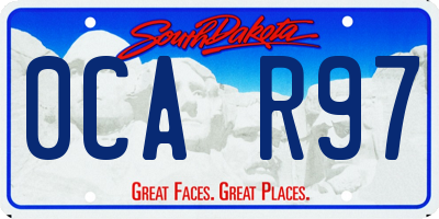 SD license plate 0CAR97