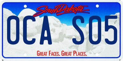 SD license plate 0CAS05