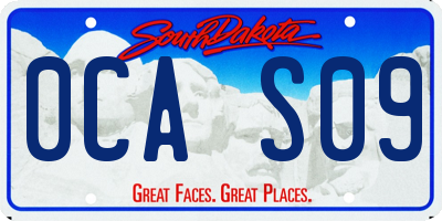 SD license plate 0CAS09