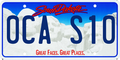 SD license plate 0CAS10