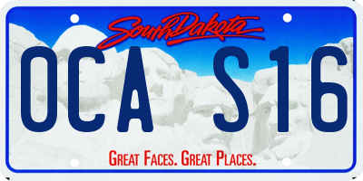 SD license plate 0CAS16