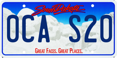 SD license plate 0CAS20