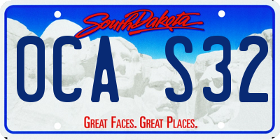 SD license plate 0CAS32