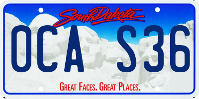 SD license plate 0CAS36