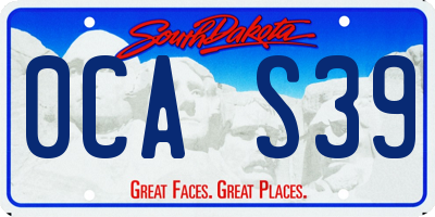 SD license plate 0CAS39