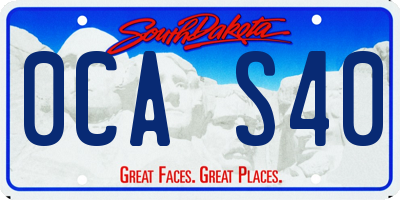 SD license plate 0CAS40