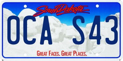 SD license plate 0CAS43