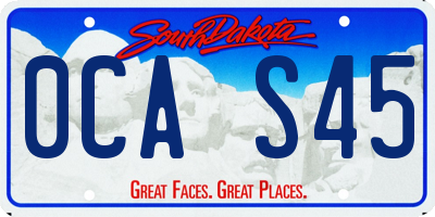 SD license plate 0CAS45