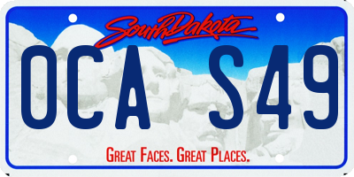 SD license plate 0CAS49