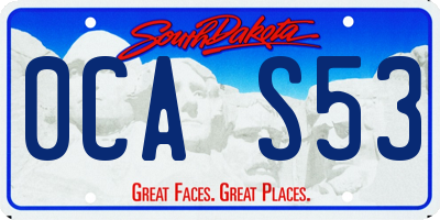 SD license plate 0CAS53