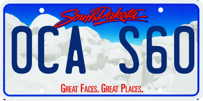 SD license plate 0CAS60