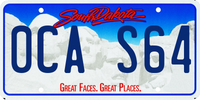 SD license plate 0CAS64