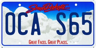SD license plate 0CAS65