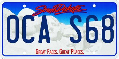 SD license plate 0CAS68