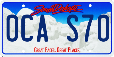 SD license plate 0CAS70
