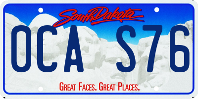 SD license plate 0CAS76