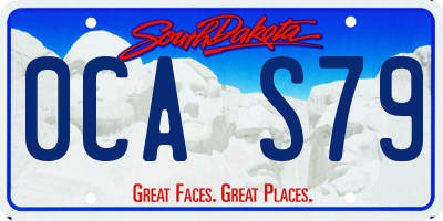 SD license plate 0CAS79