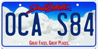 SD license plate 0CAS84