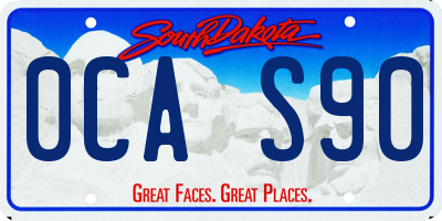 SD license plate 0CAS90