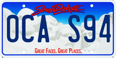 SD license plate 0CAS94
