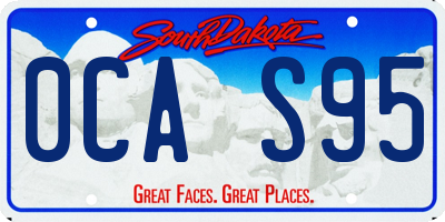 SD license plate 0CAS95