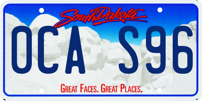 SD license plate 0CAS96