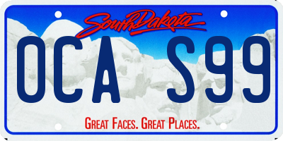 SD license plate 0CAS99