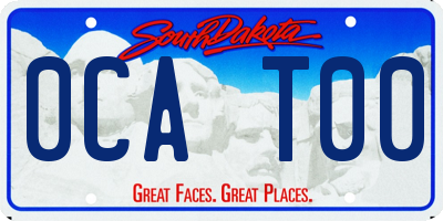 SD license plate 0CAT00