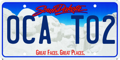 SD license plate 0CAT02