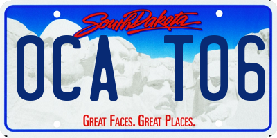 SD license plate 0CAT06