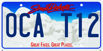 SD license plate 0CAT12