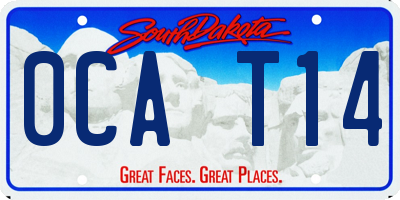 SD license plate 0CAT14